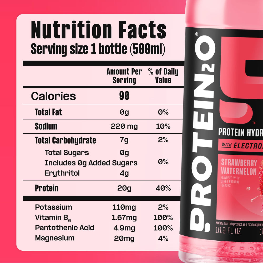 Protein2o bottle peeking from gym bag showing brand and post-workout readiness benefit