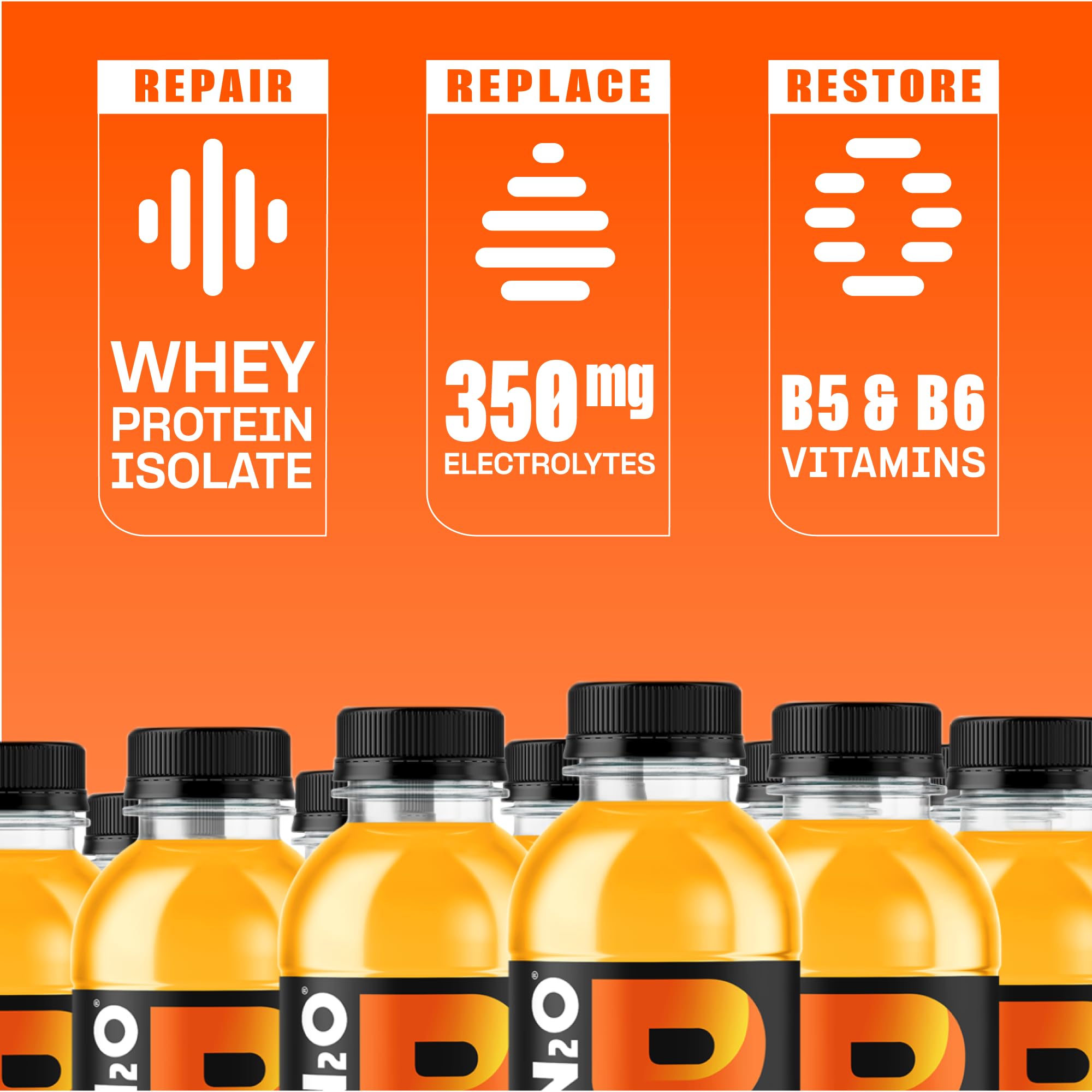 Protein2o bottle in hand for size comparison and portable nutrition benefit