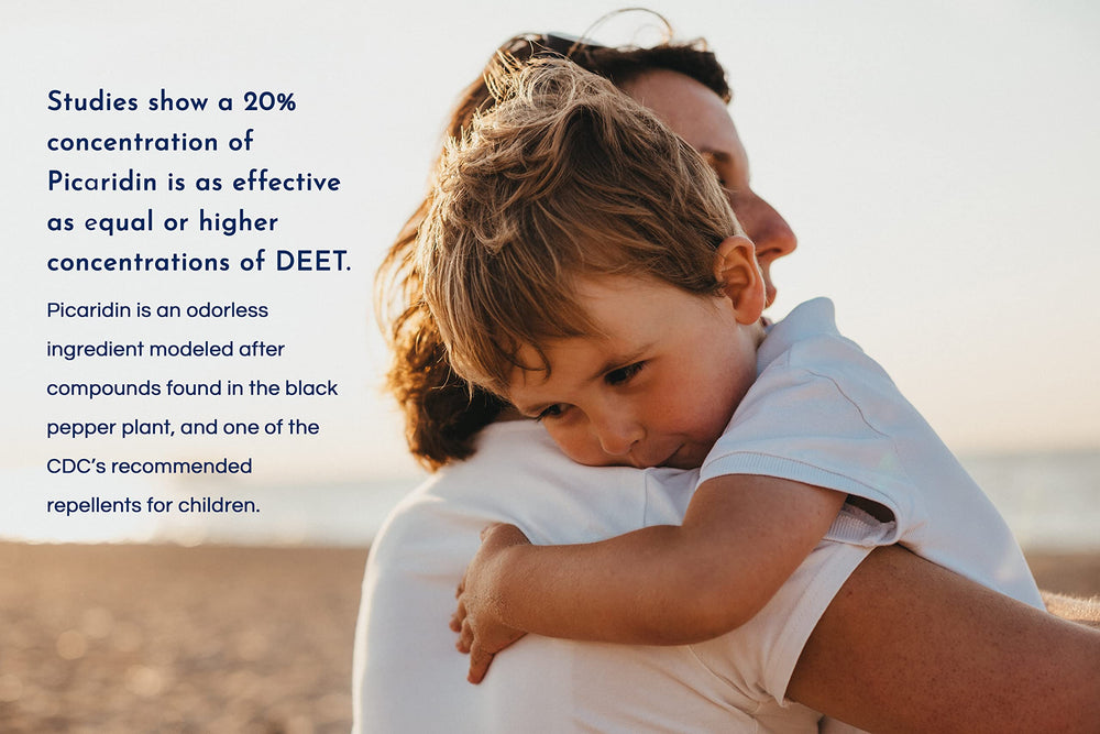 Proven active ingredient label showing 20% Picaridin for DEET alternative clarity