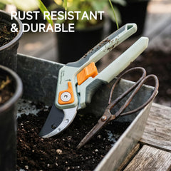 PrunePro Teflon-coated blade edge resisting sap for easier maintenance