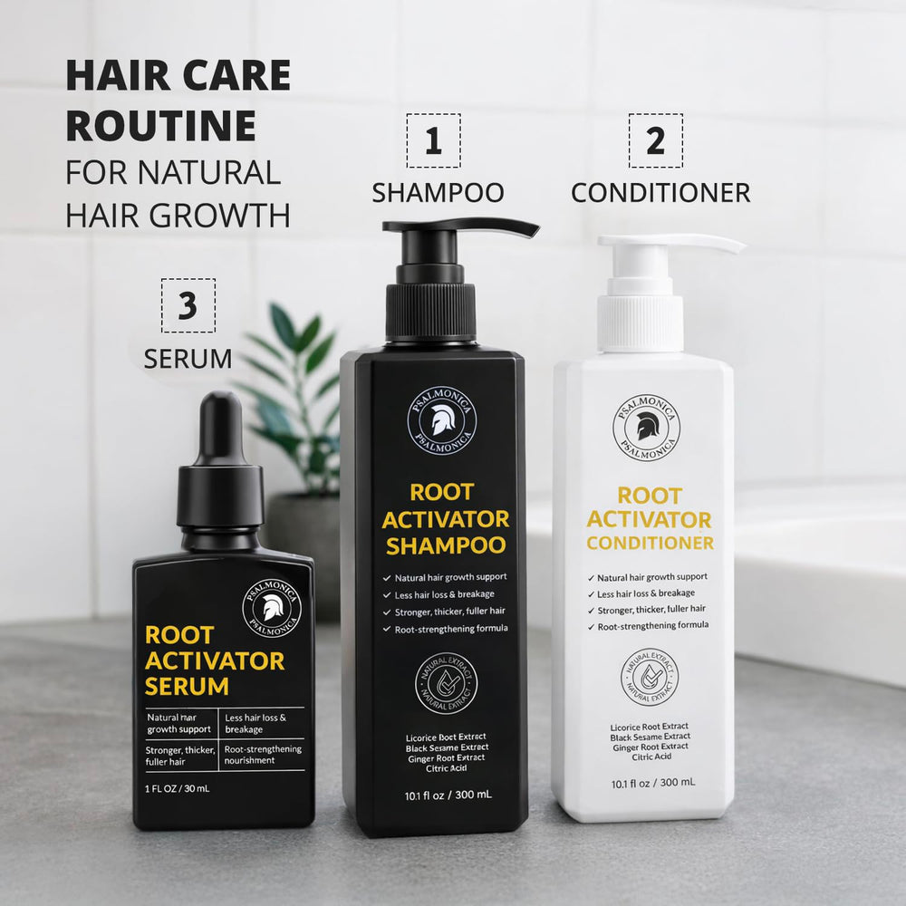 Psalmonica lifestyle bathroom shelf display portraying curated routine and aesthetic benefit