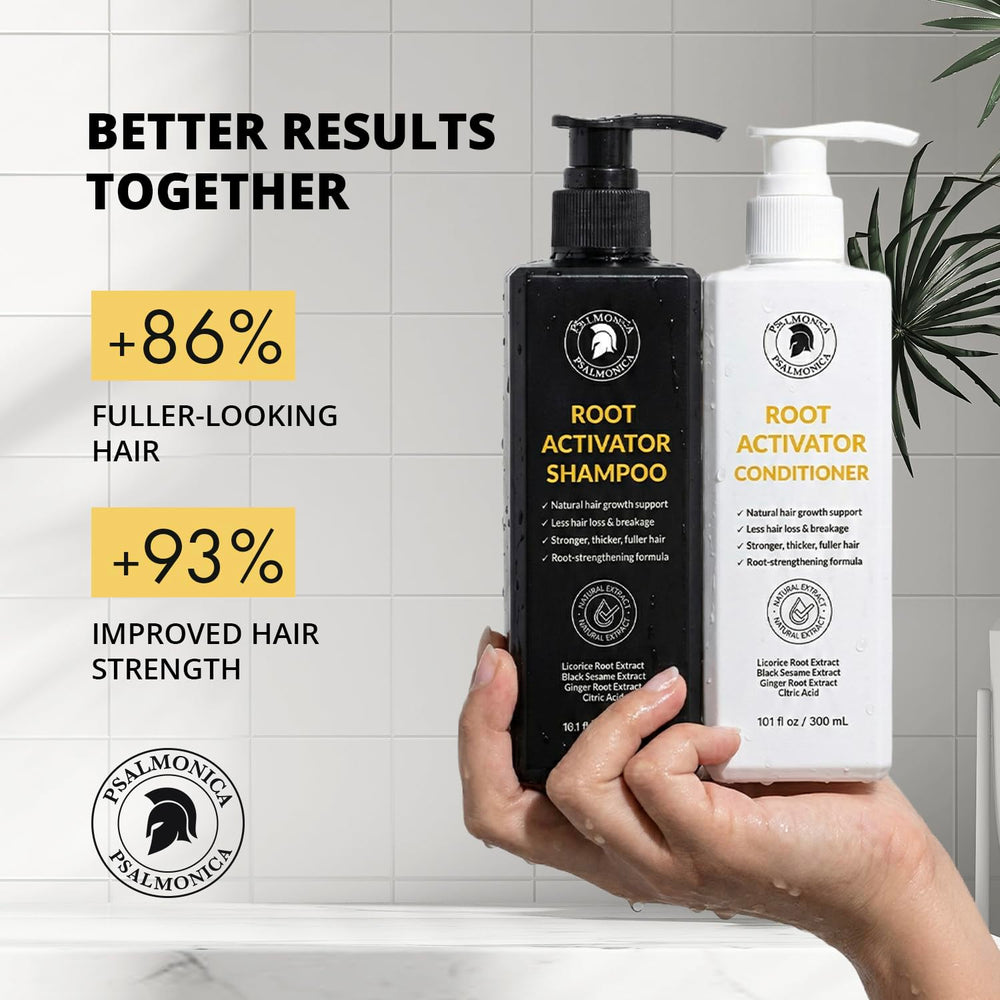 Psalmonica product in shower scene demonstrating real-use gentle cleansing benefit