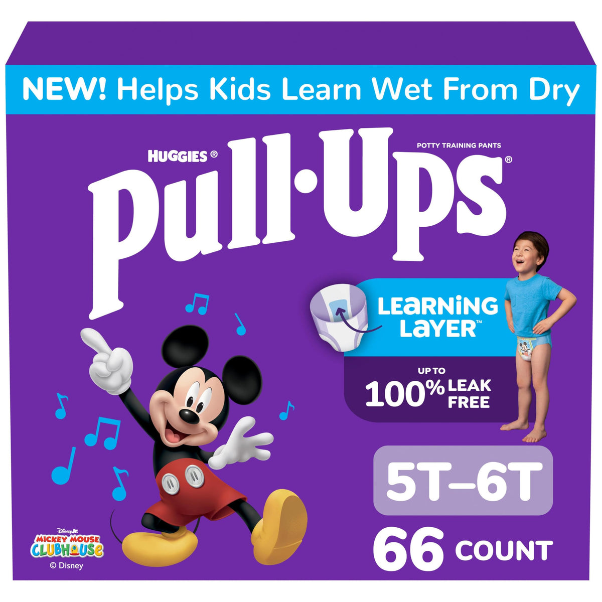 Pull-Ups front packaging showing product count and size, clear purchase info