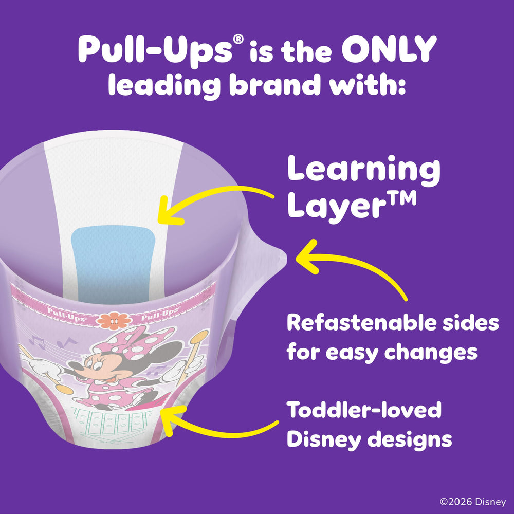 Minnie Mouse graphics on Pull-Ups motivating toddlers to use potty