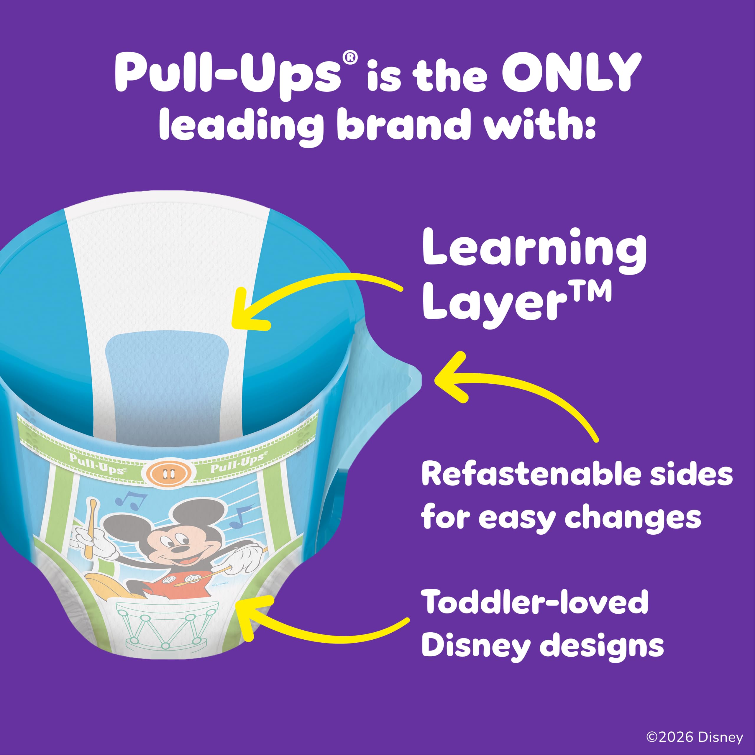 Pull-Ups refastenable sides demonstrated for quick changes by caregivers
