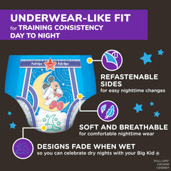 Pull-Ups stretchy waistband detail demonstrating comfortable, secure fit for independence