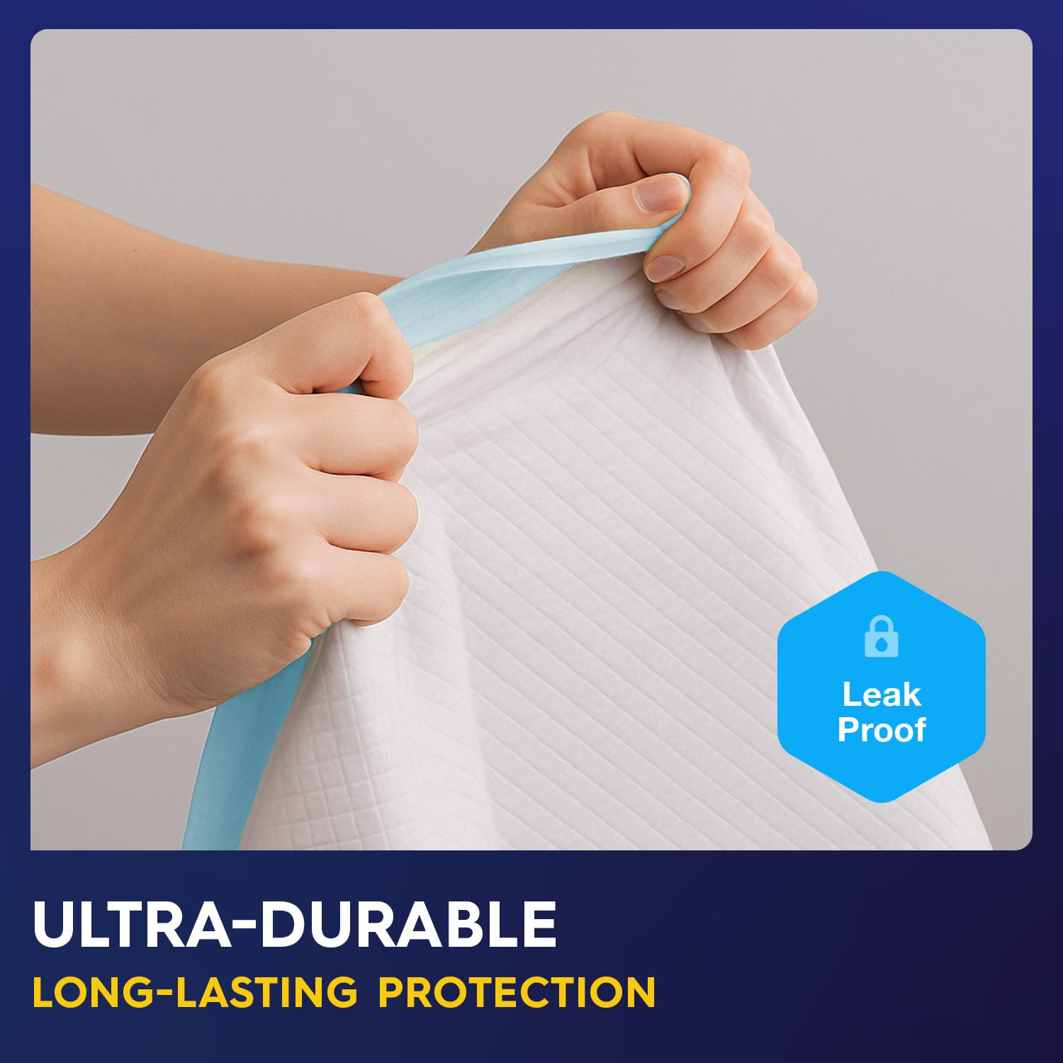 Pulp underpad on mattress preventing sheets from getting wet