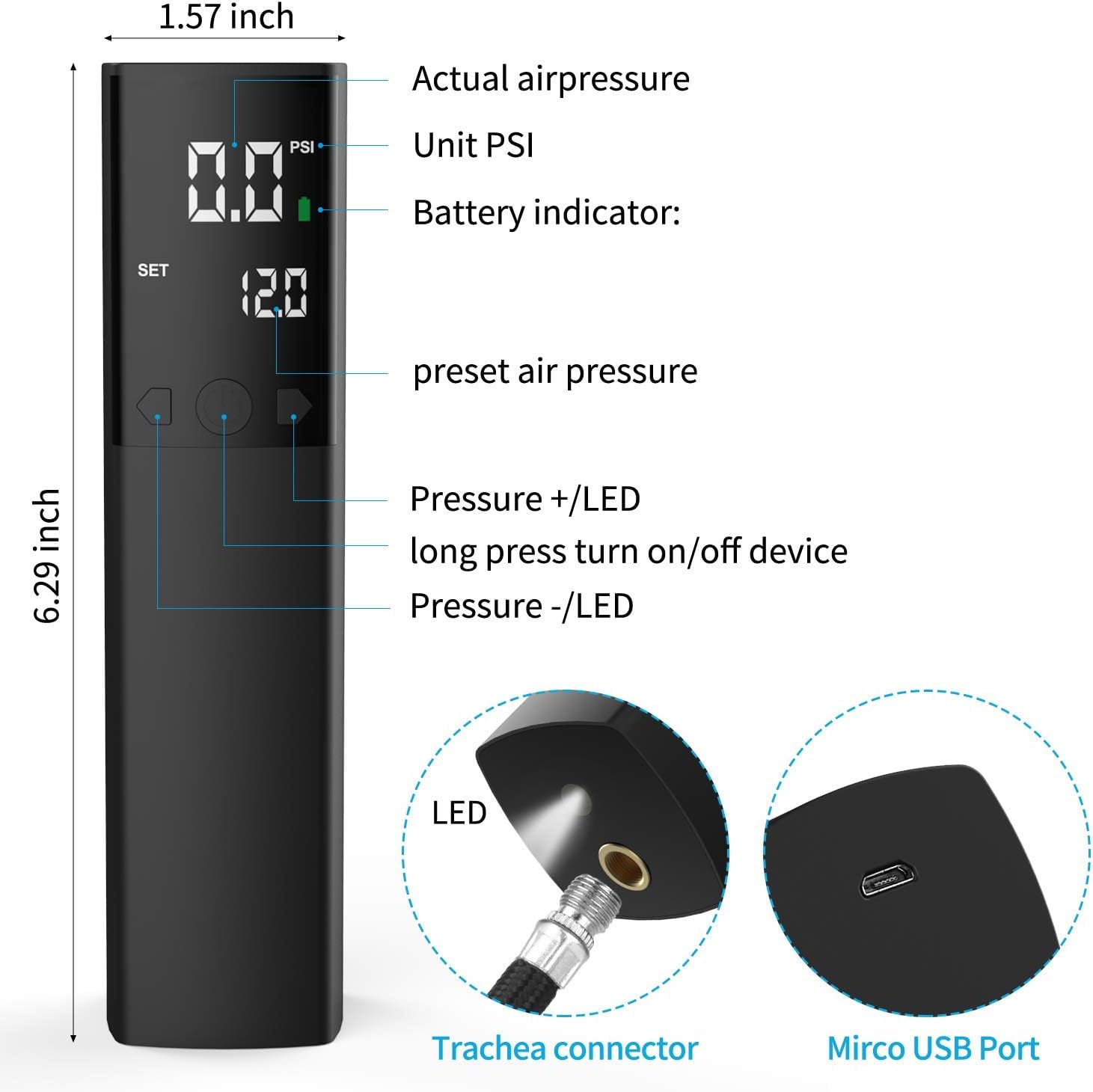 Pumteck size comparison with hand to show pocketable portability benefit