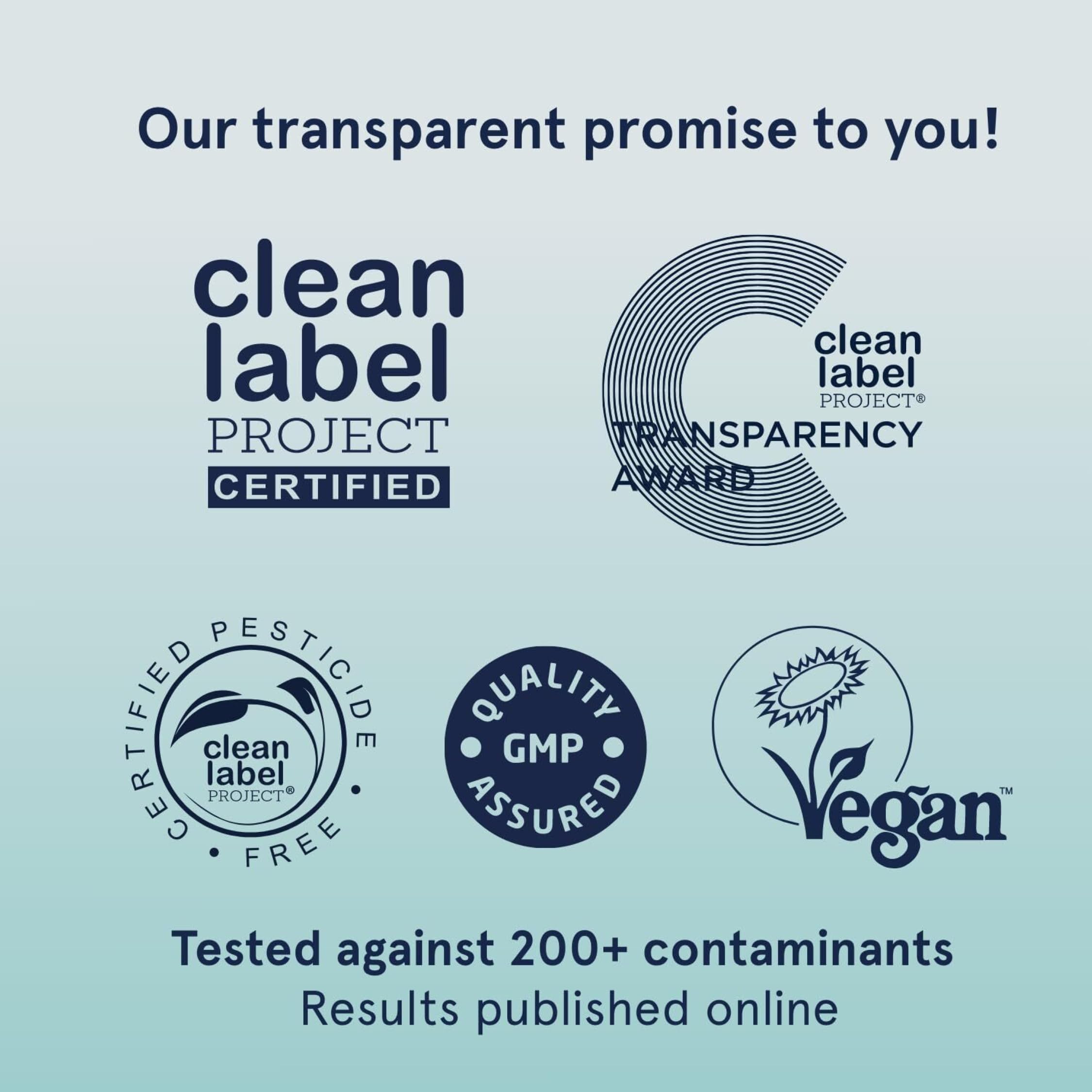 Puori M3 label detail with ingredients and batch transparency benefit