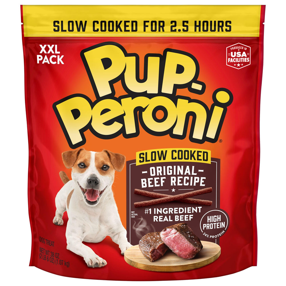 Pup-Peroni nutrition label close-up for ingredient transparency