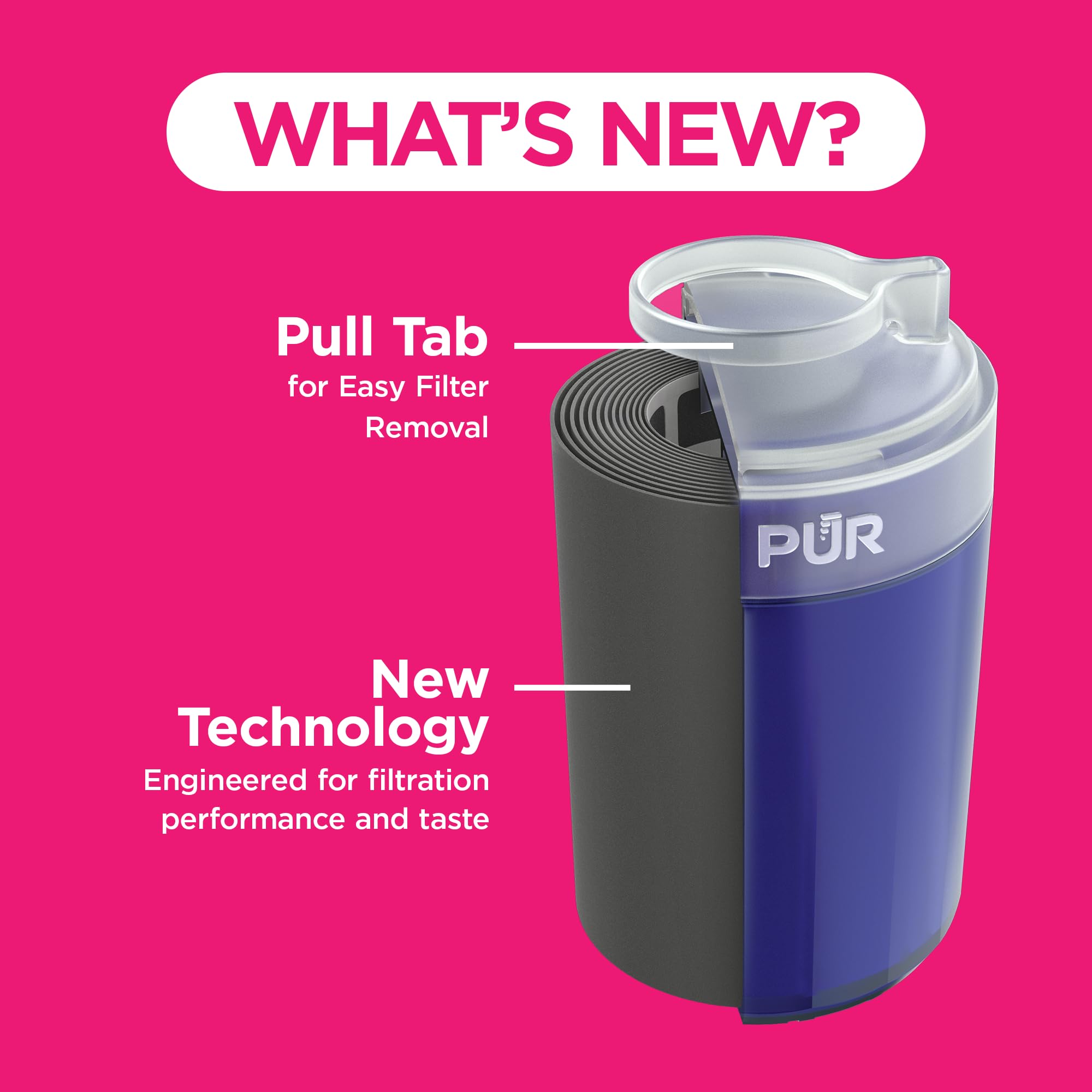 PUR filter installed on faucet providing filtered water