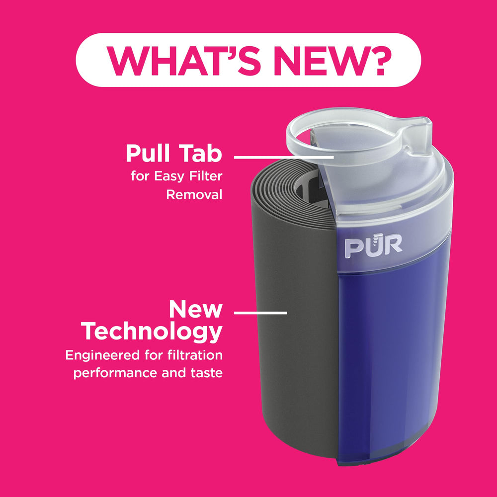 PUR filter installed on faucet providing filtered water