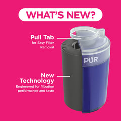 PUR filter installed on faucet providing filtered water