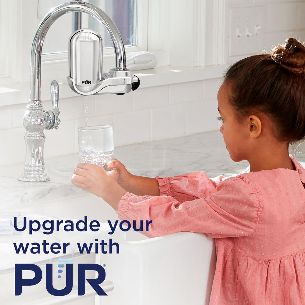 PUR in a modern kitchen lifestyle scene conveying improved tap water for cooking