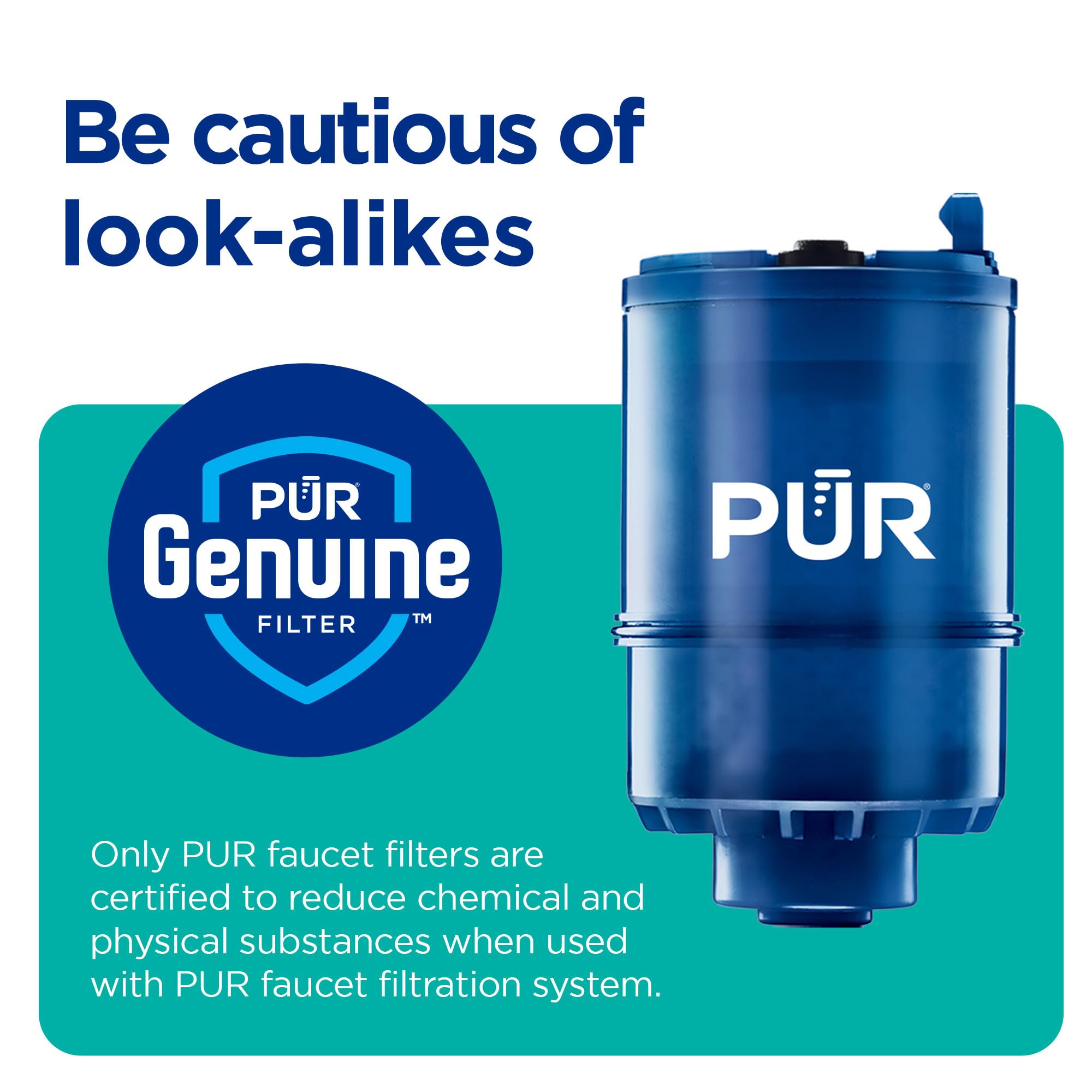 PUR packaging and included replacement filter showing what’s in the box for convenience
