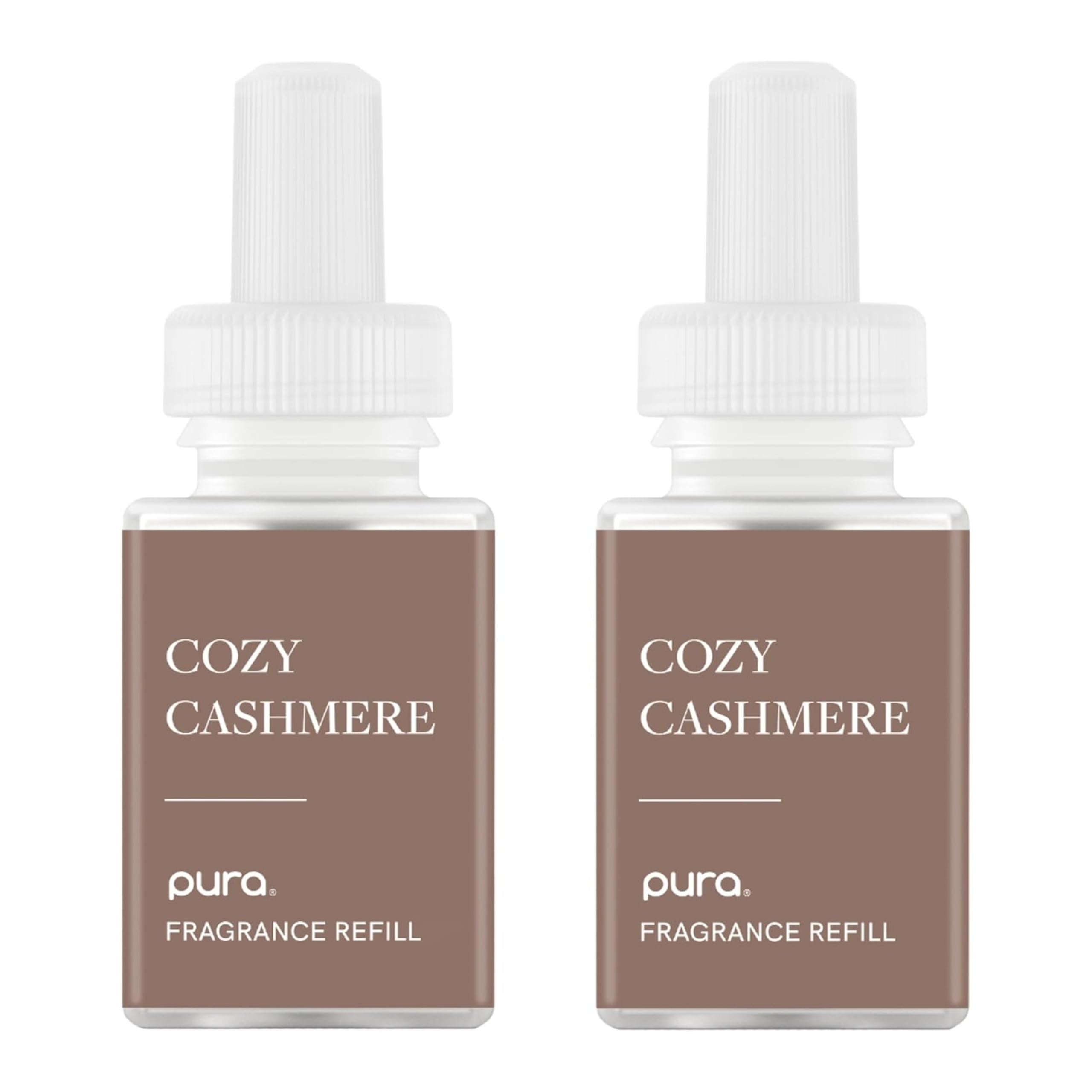 Pura front packaging of Cozy Cashmere 2-pack showing product and benefits