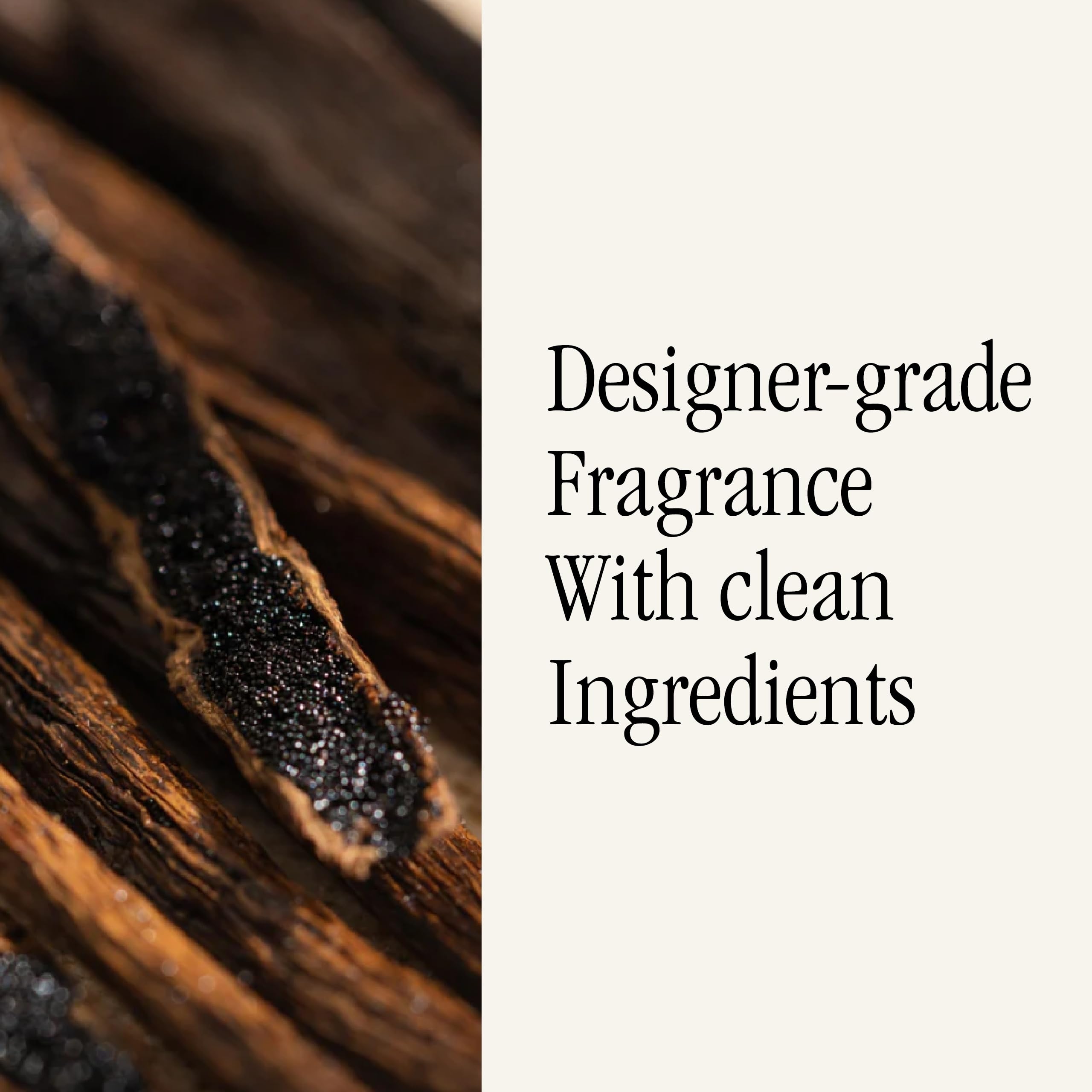 Pura graphical ingredient notes coconut vanilla sandalwood showing scent profile