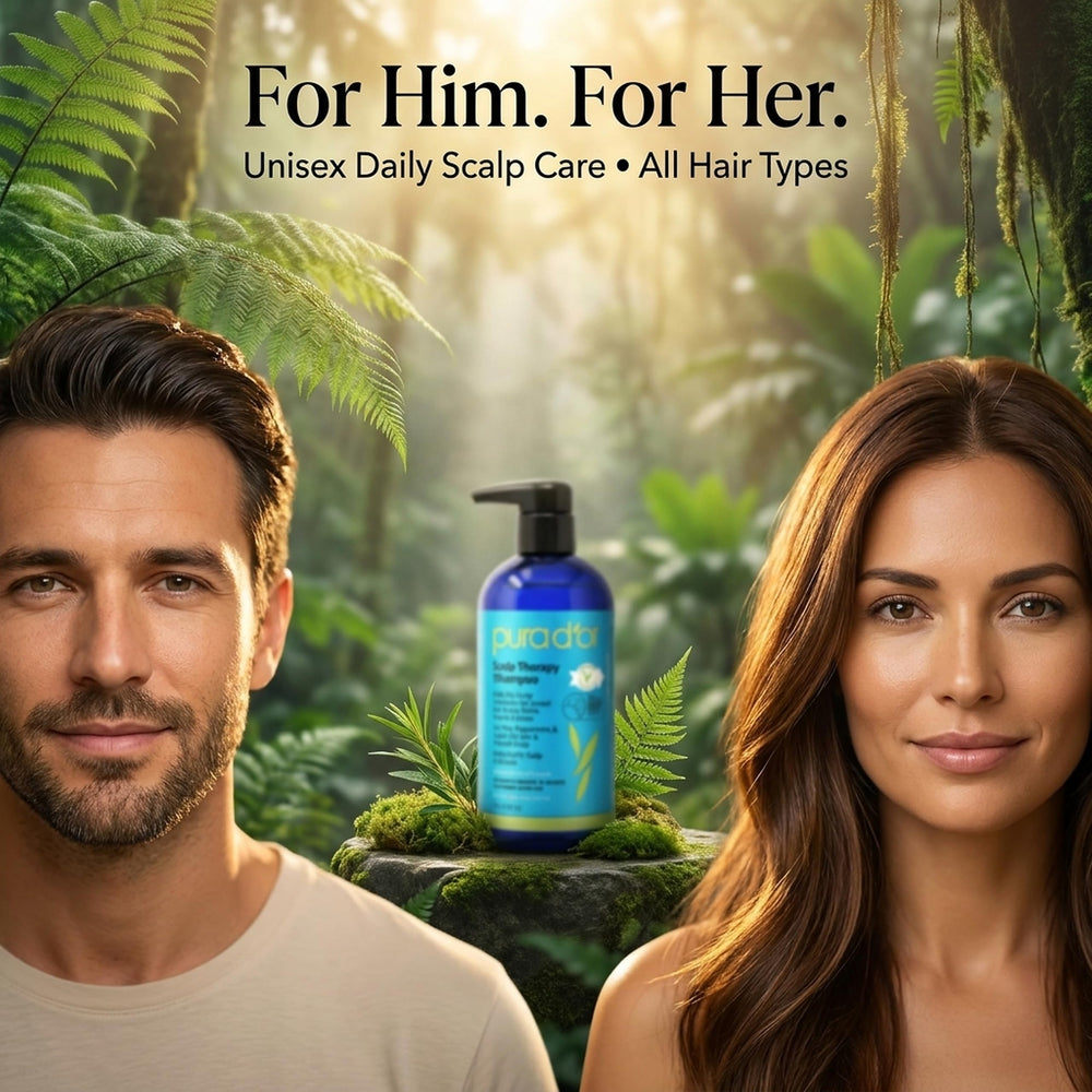 PURA D'OR argan oil ingredient shot conveying nourishment for hair