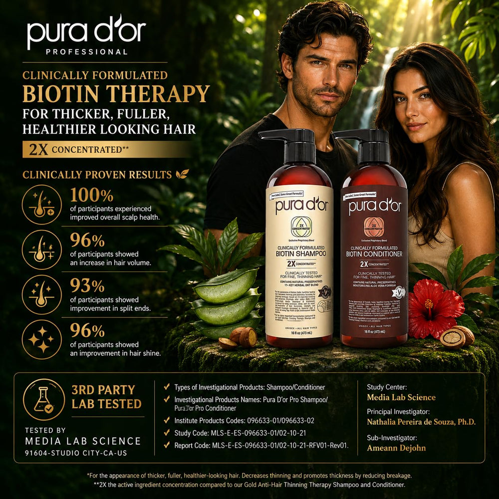 PURA D'OR in-shower use demonstrating lather and gentle care for scalp