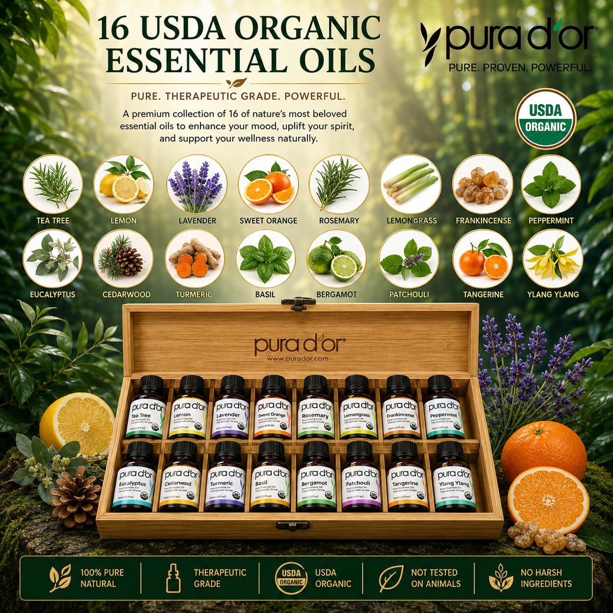 PURA D'OR lavender close-up with dropper demonstrating precise dispensing benefit