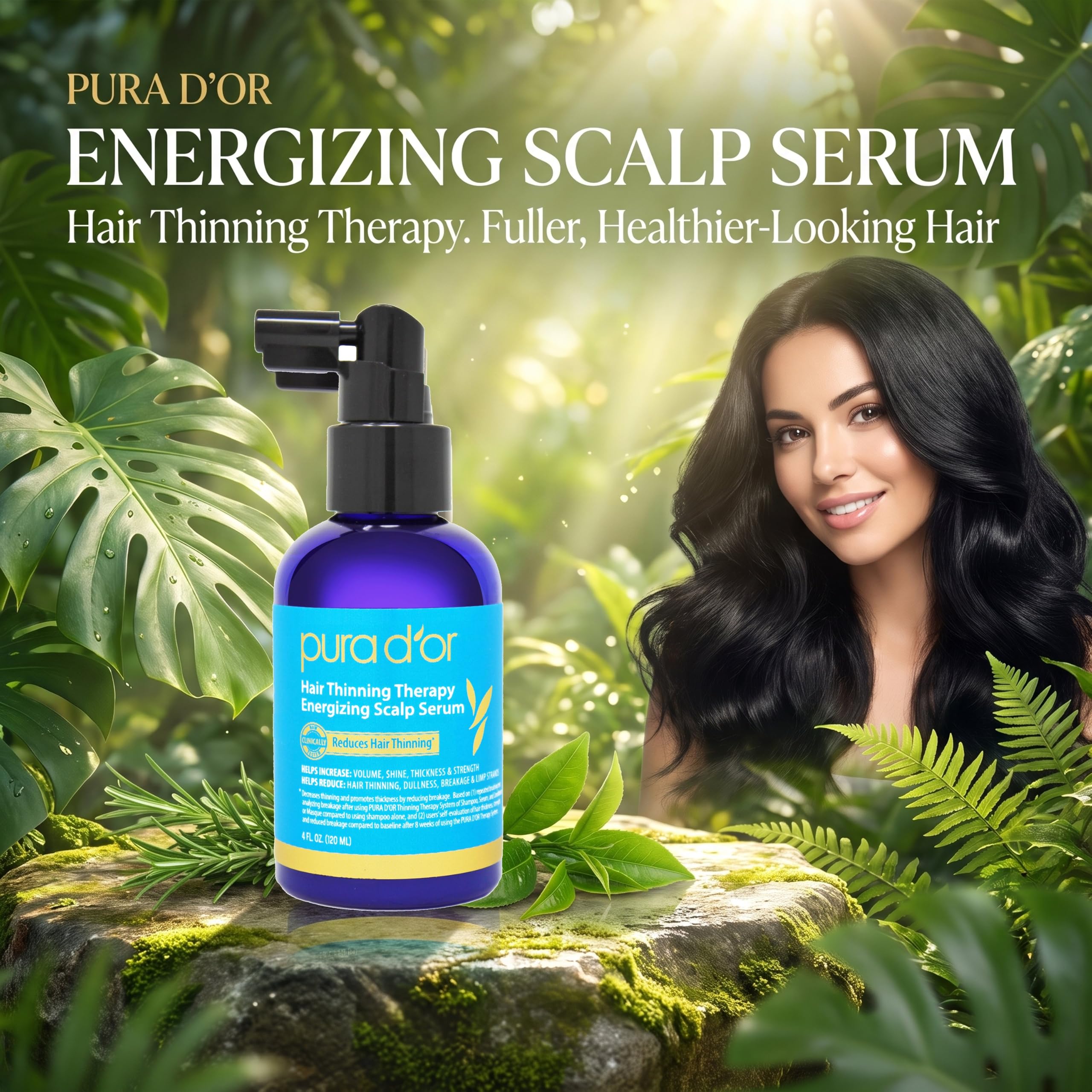 PURA D'OR close-up texture of lightweight serum for fast absorption