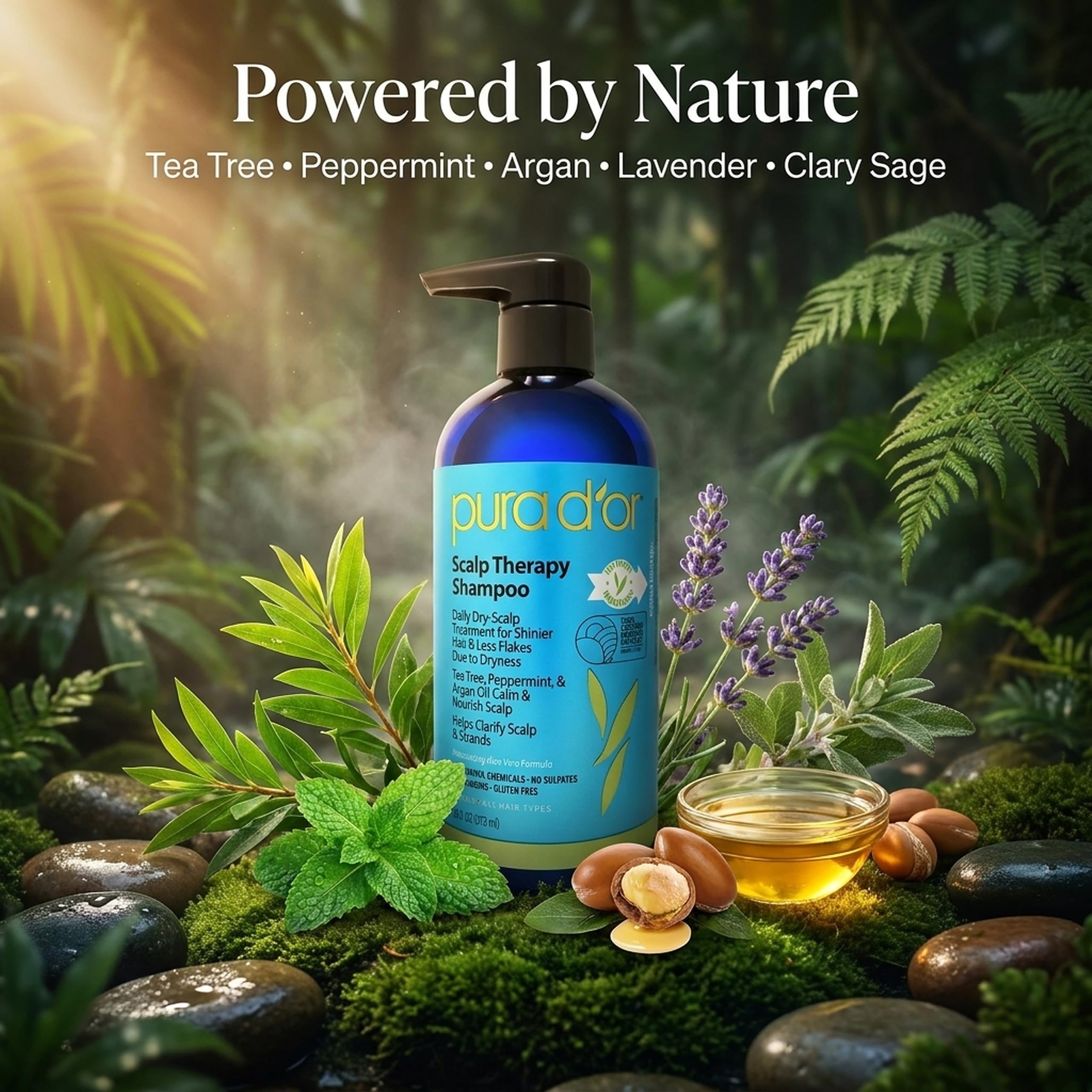 PURA D'OR creamy foam texture demonstrating gentle lather and cleansing