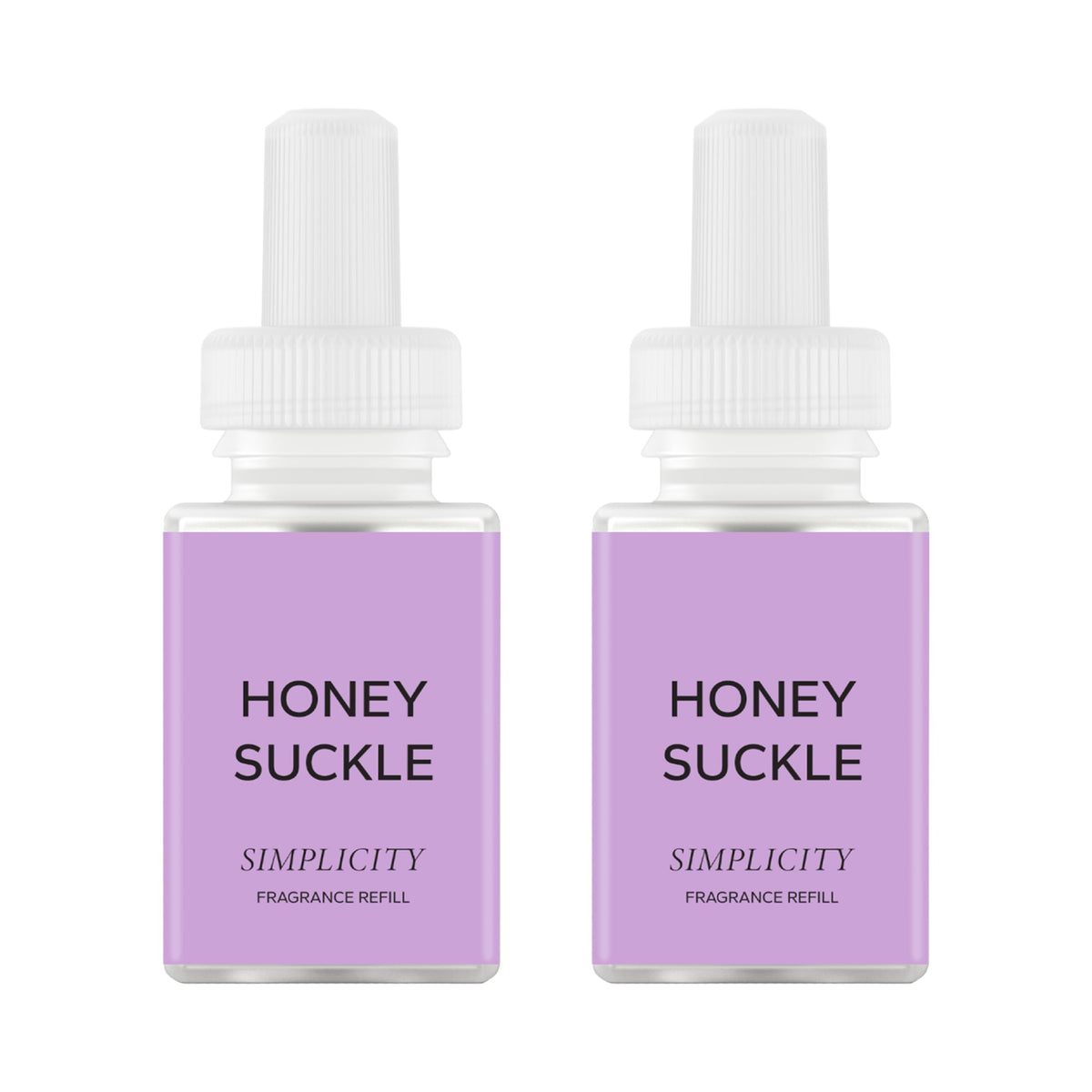 Pura honeysuckle front packaging showing two refill vials and benefits