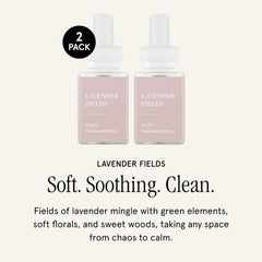 Pura lavender vial close-up highlighting nozzle detail and premium scent-release technology benefit
