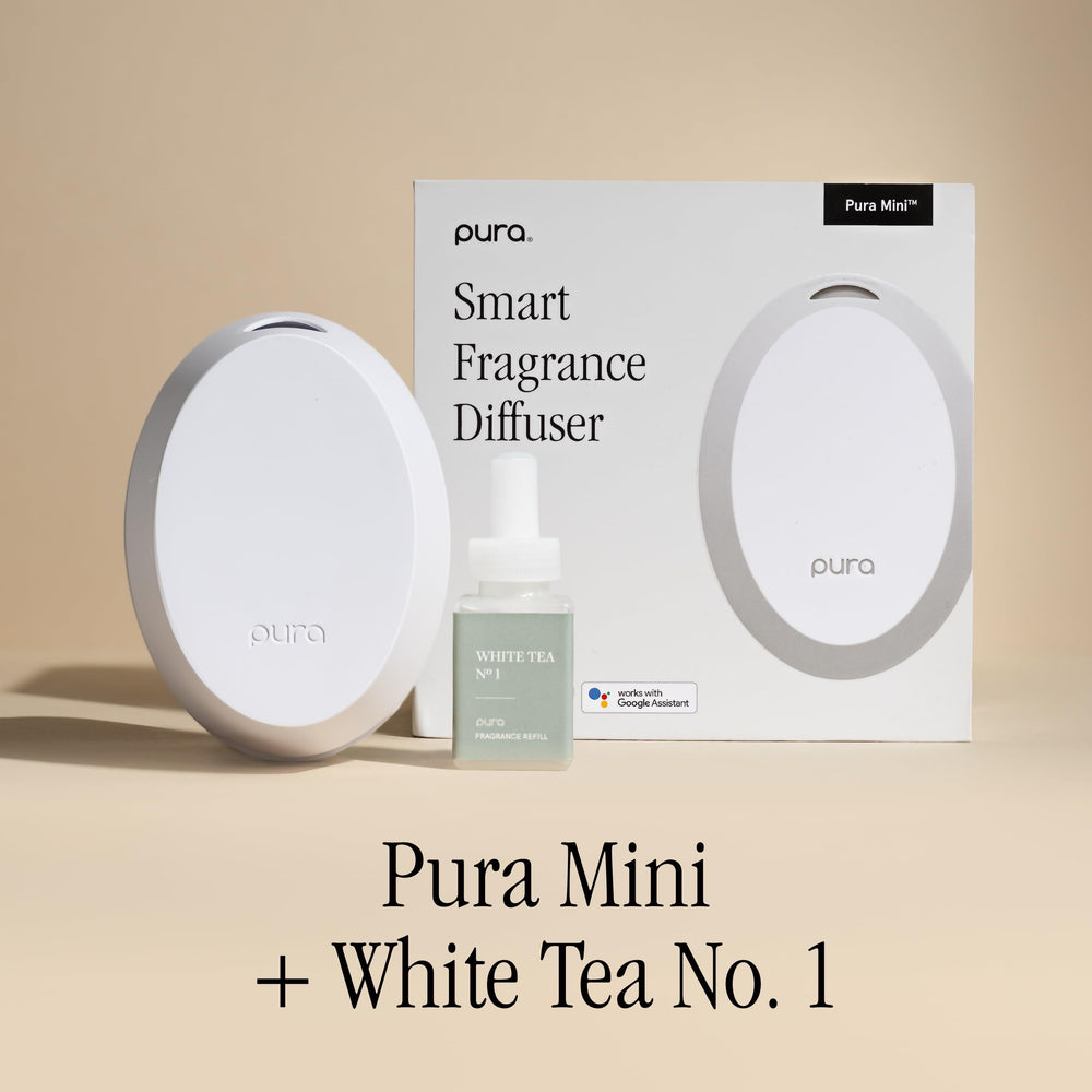 Pura mini side profile with refill inserted, demonstrating easy swap convenience