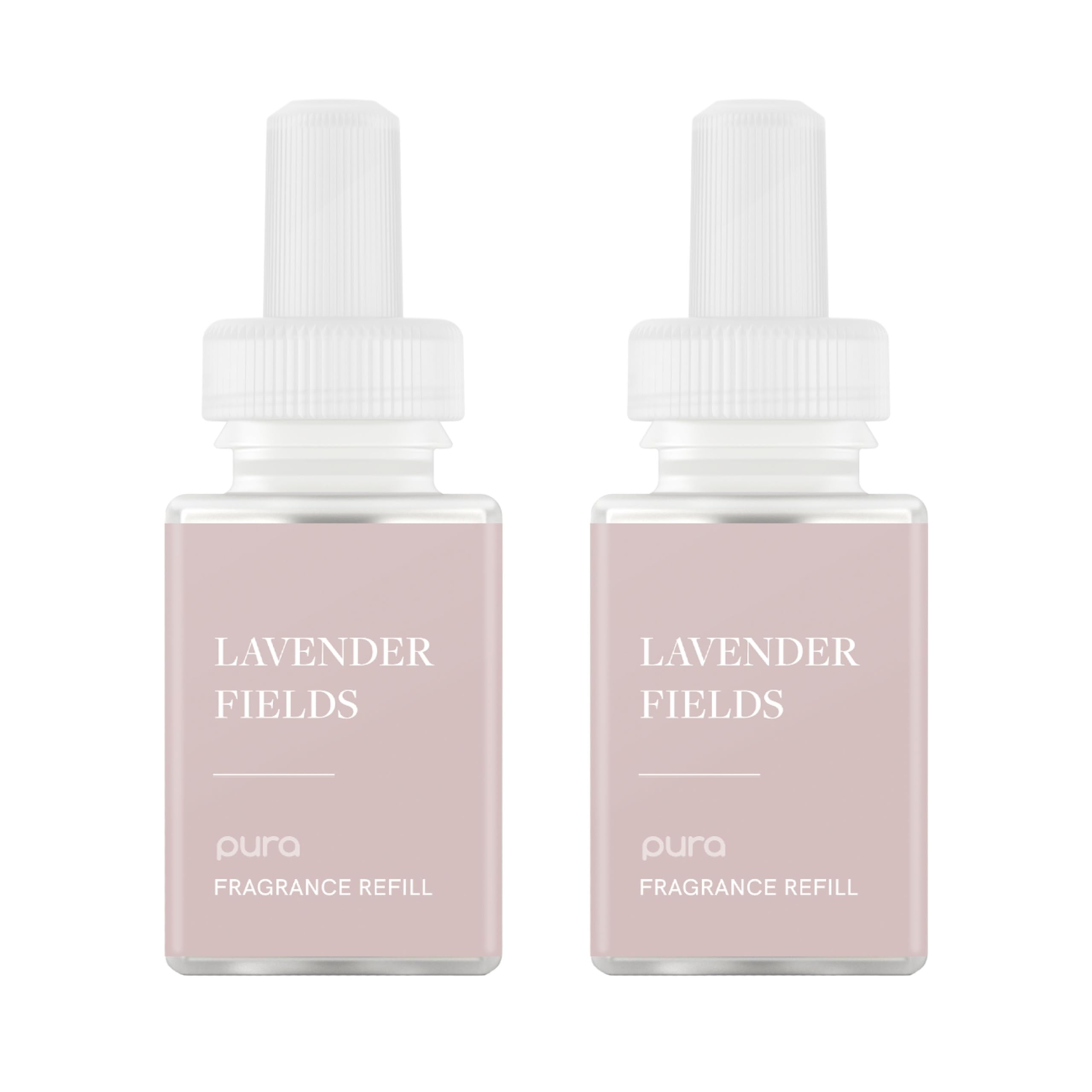 Pura front packaging showing two Simply Lavender refill vials and clear branding benefit easy identification