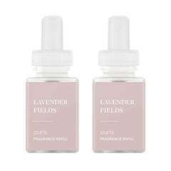 Pura front packaging showing two Simply Lavender refill vials and clear branding benefit easy identification