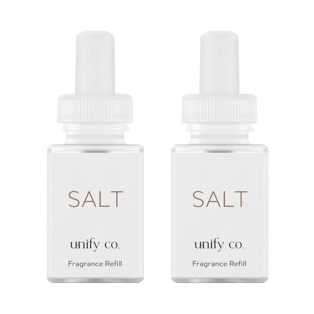 Pura cartridge two-pack front view showing Salt scent benefits