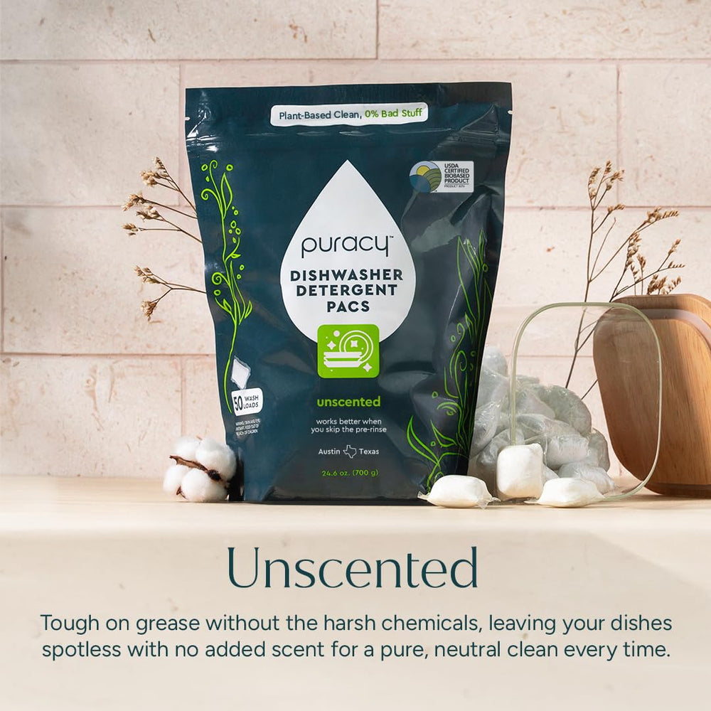 Crystal-clear glassware washed with Puracy pods demonstrating spot-free finish