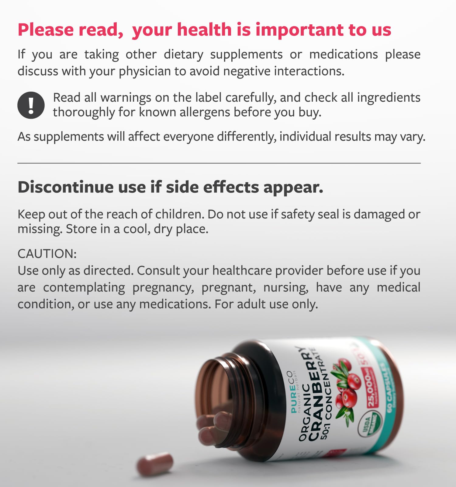 PURE CO capsule cross-section showing concentrated extract texture and purity