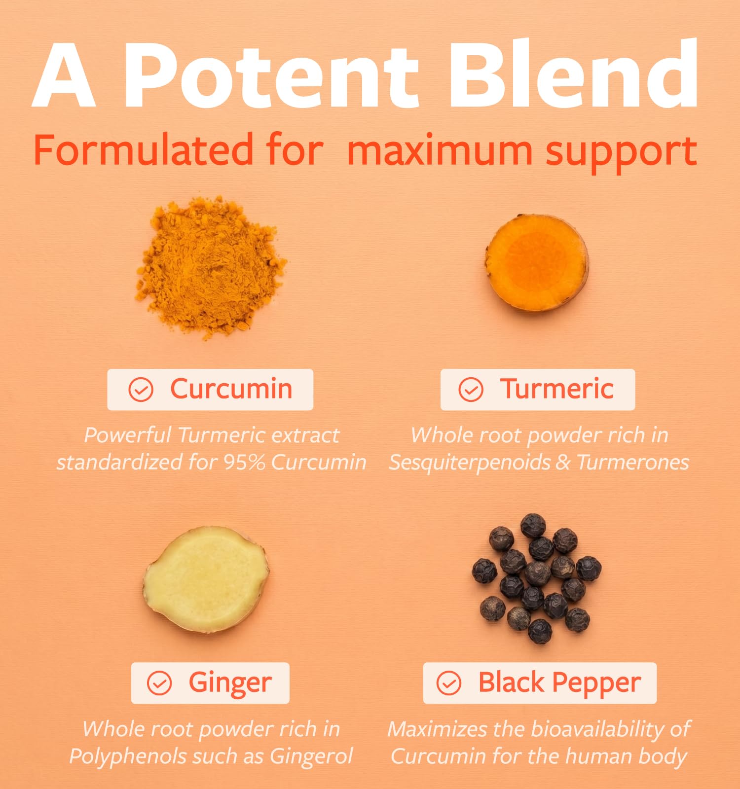 PURE CO turmeric root and powder highlighting organic wholefood ingredient benefits