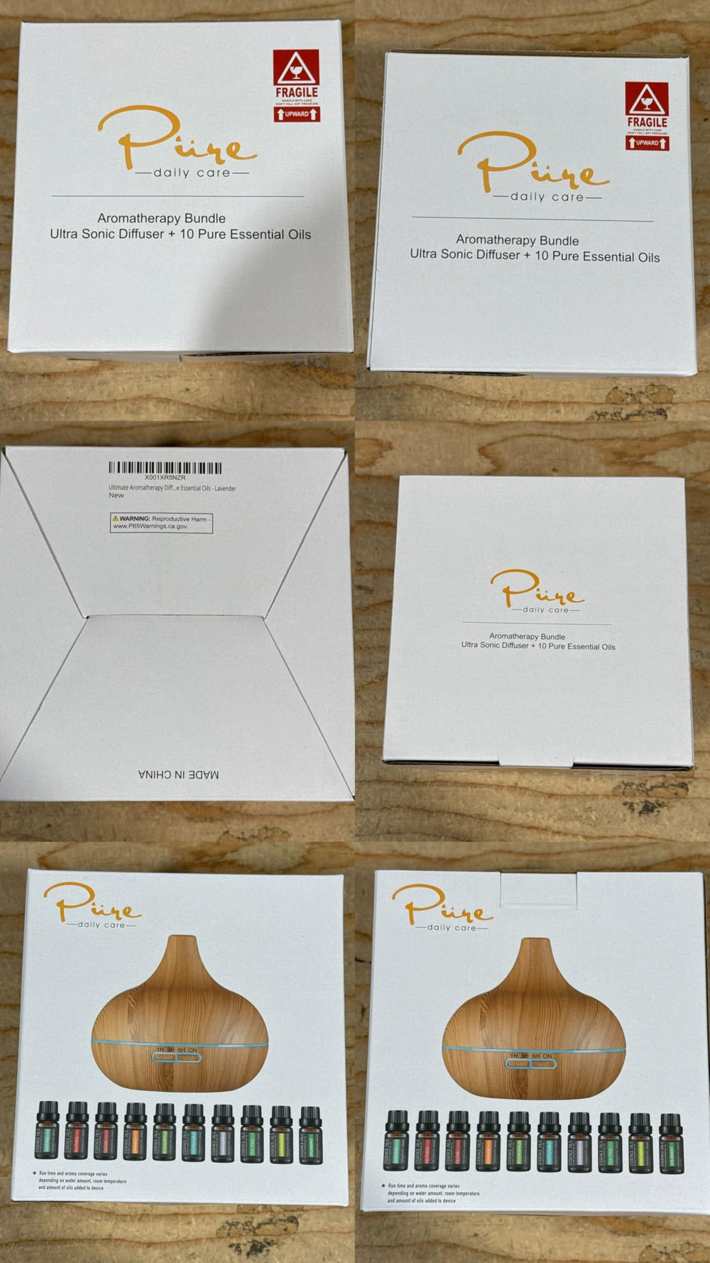 Pure Daily Care diffuser placed in bedroom showing calming atmosphere benefit