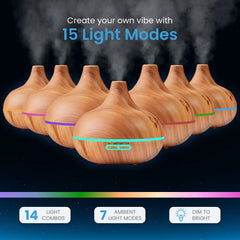 Pure Daily Care diffuser top reservoir close-up showing fill line for easy use