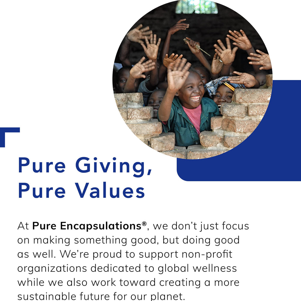 Pure Encapsulations dosage guidance and storage instructions for safety