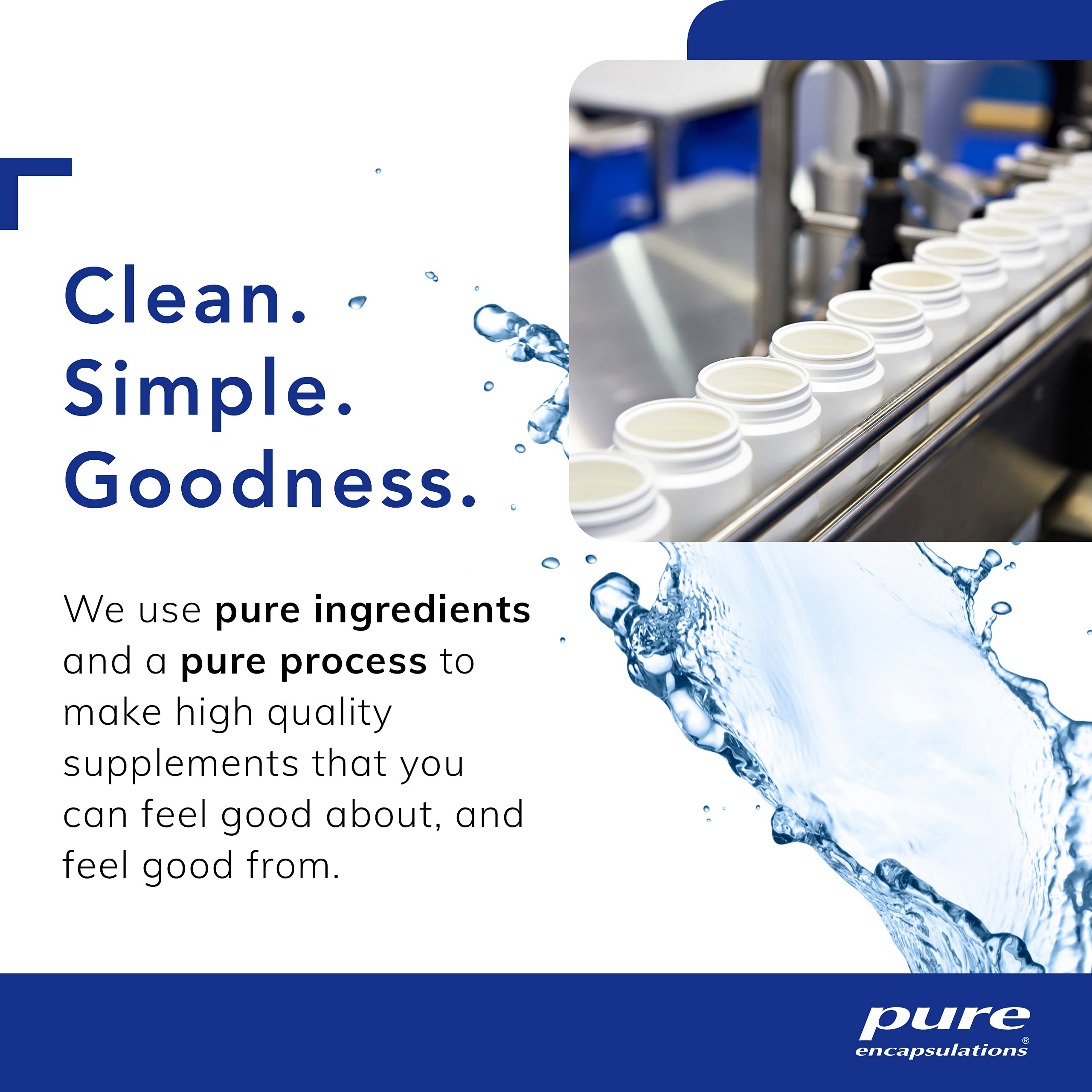 Pure Encapsulations quality seal and testing mark conveying product reliability