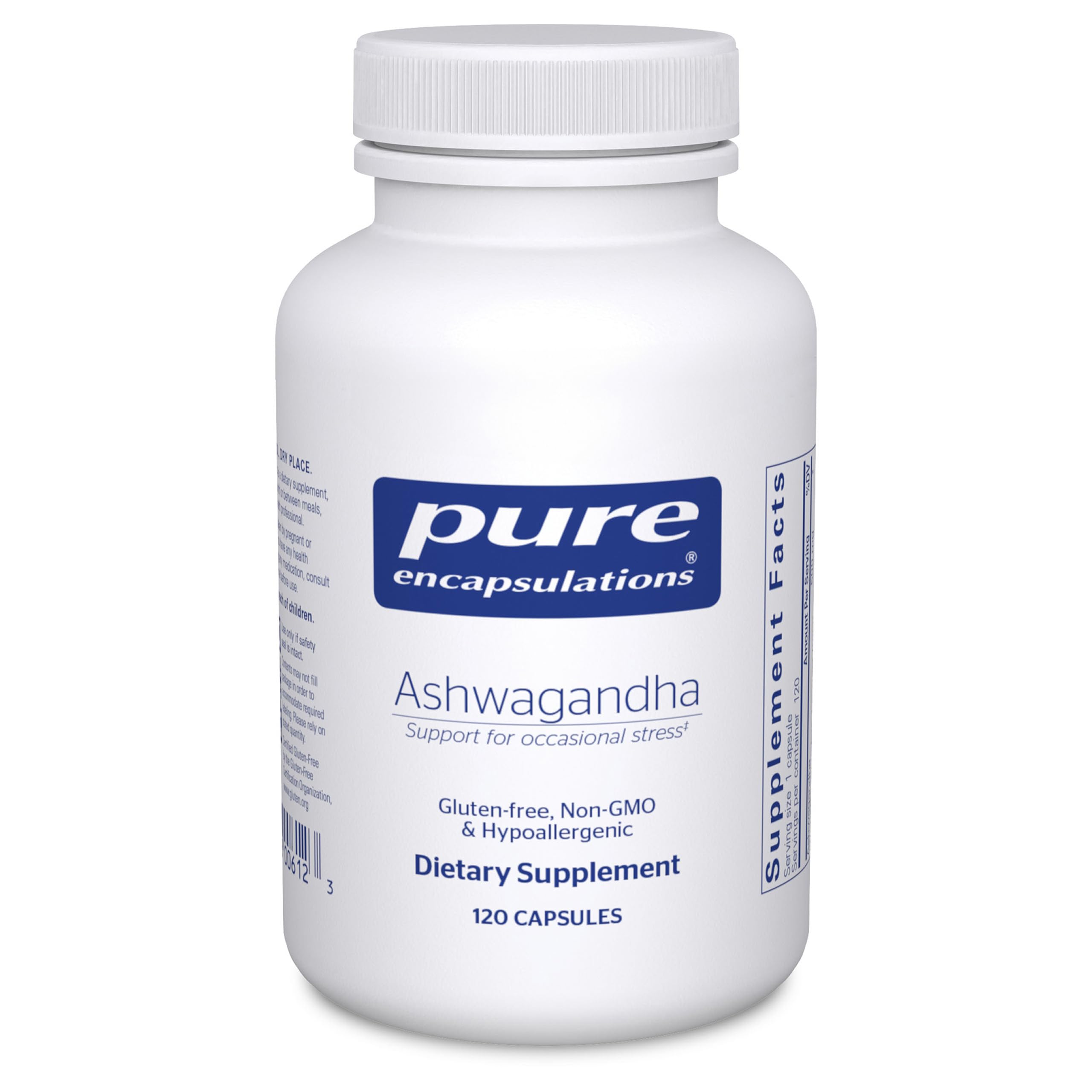 Pure Encapsulations front bottle showing product and clean packaging benefit