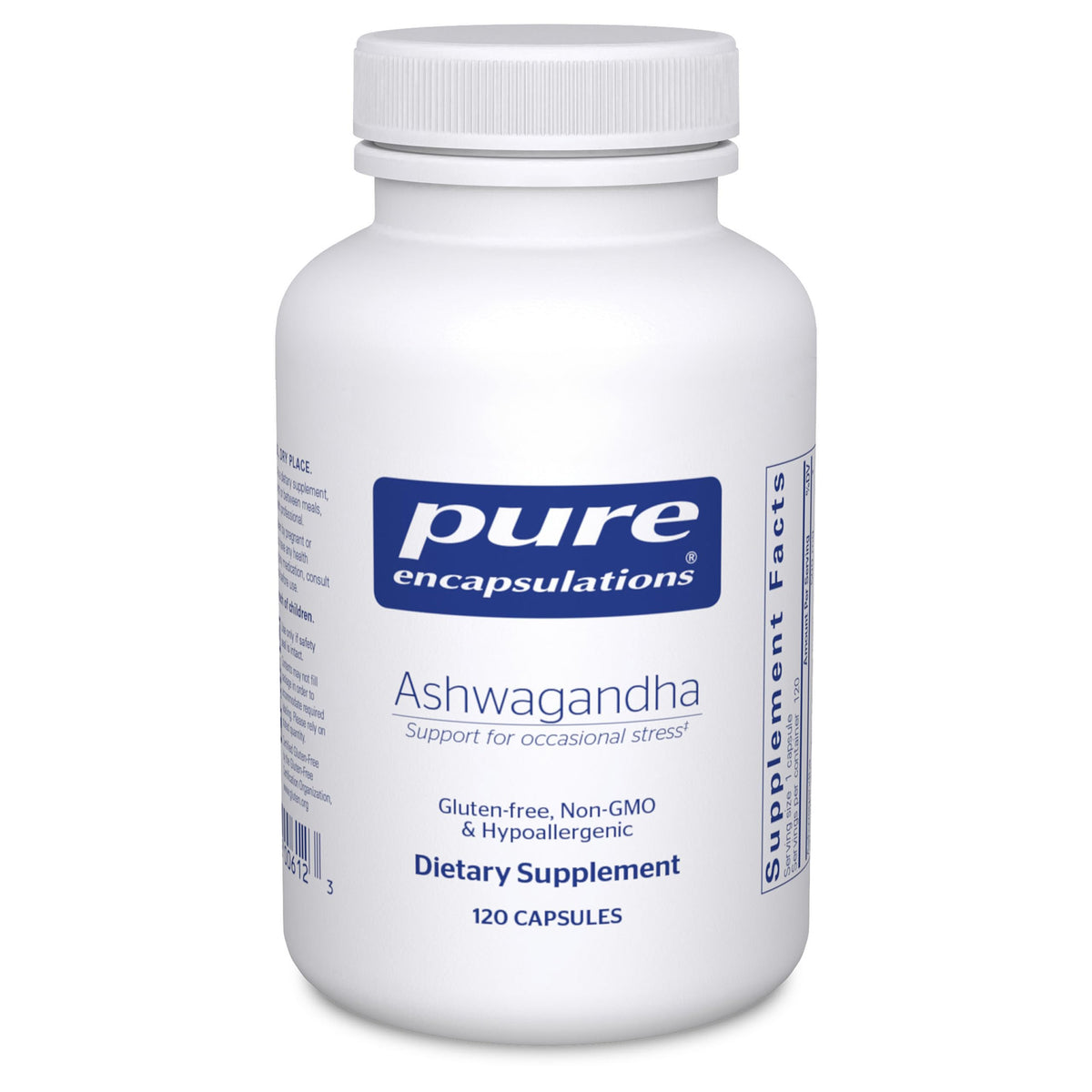 Pure Encapsulations front bottle showing product and clean packaging benefit