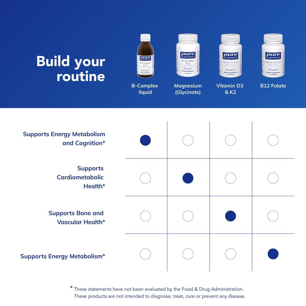 Pure Encapsulations bottle beside a scale to illustrate the compact 140 mL size benefit