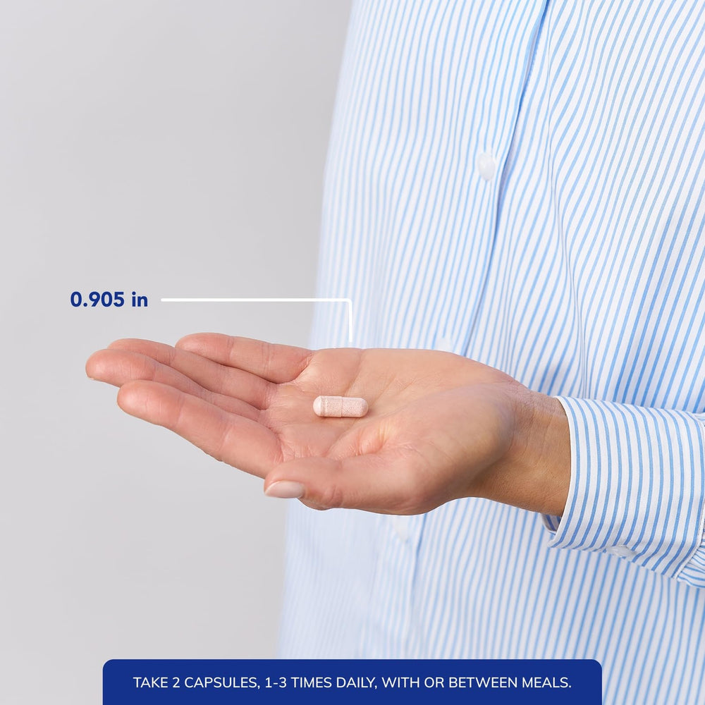 Pure Encapsulations open bottle with capsules spilling to show single serving convenience