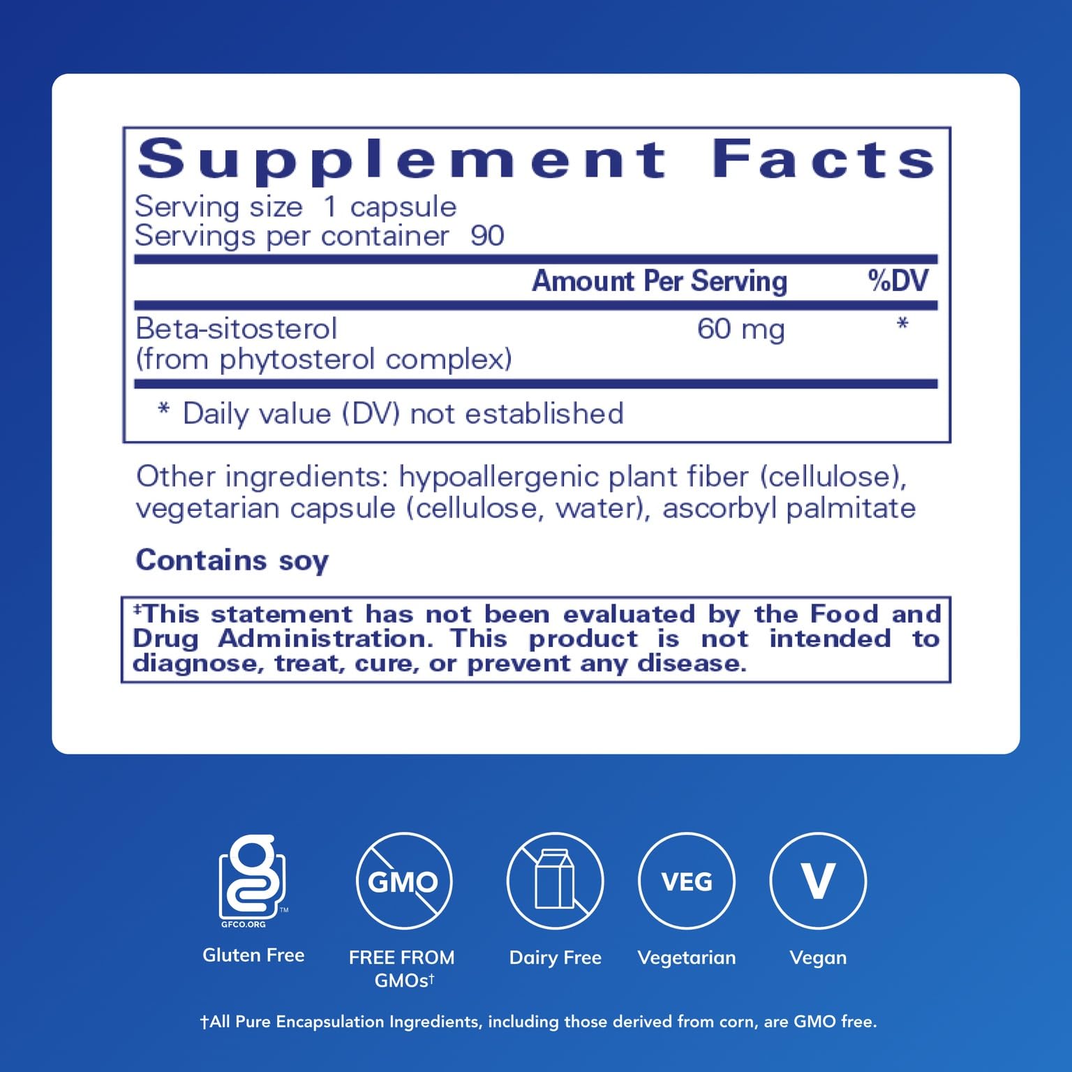 Pure Encapsulations capsules closeup showing smooth vegan capsule for easy swallowing