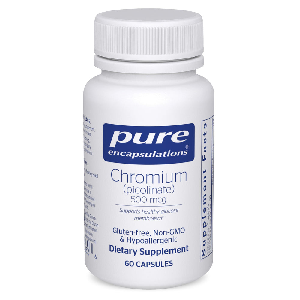 Pure Encapsulations bottle front view showing product and clean design benefit clarity