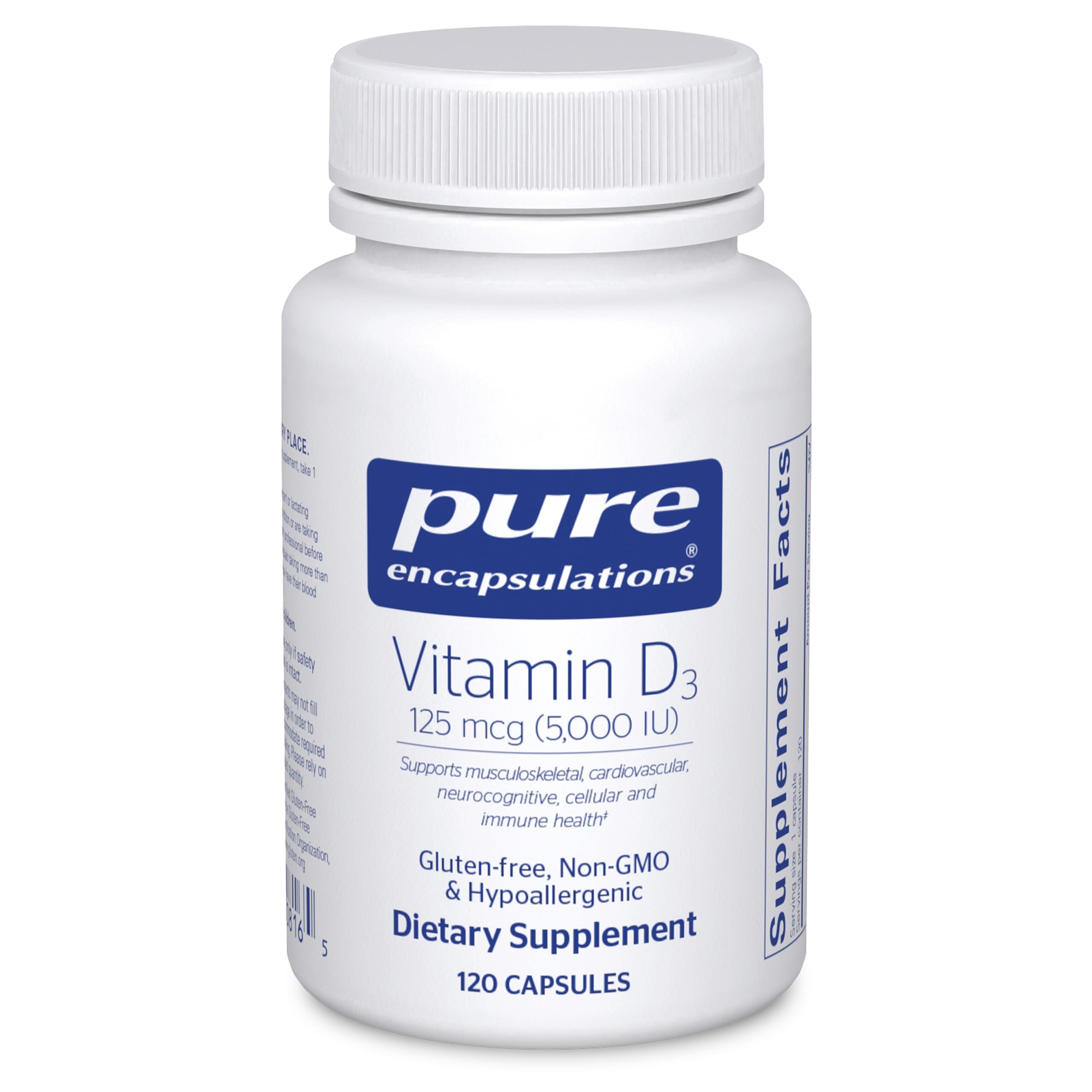 Pure Encapsulations front packaging showing bottle and potency benefit