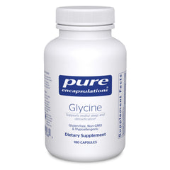 Pure Encapsulations Glycine front bottle showing clean label and benefits
