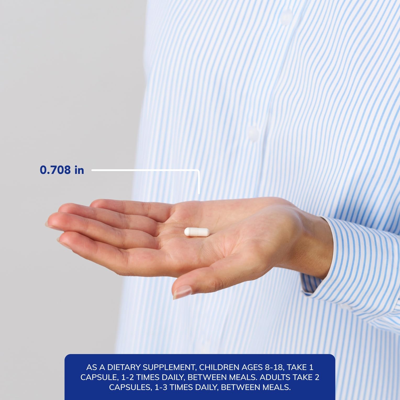 Pure Encapsulations handful of capsules demonstrating serving size and convenience