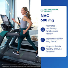 Bottle label detail of Pure Encapsulations NAC indicating hypoallergenic formulation benefit