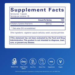 Close-up of a Pure Encapsulations NAC capsule highlighting smooth texture and purity